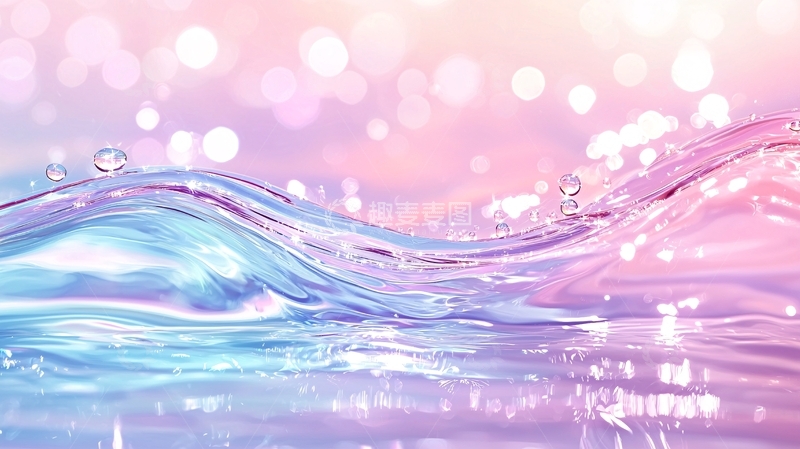高清大图下载【趣麦麦图】梦幻水波光影背景