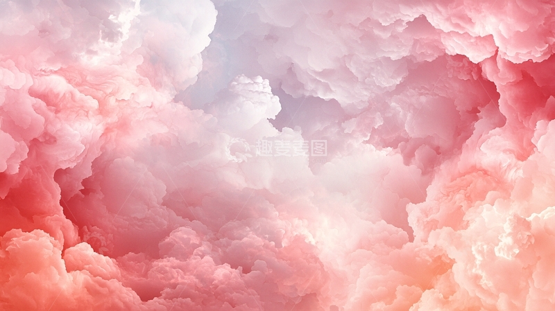 高清大图下载【趣麦麦图】粉色云朵抽象背景