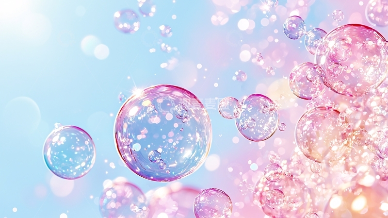 高清大图下载【趣麦麦图】梦幻泡泡背景素材