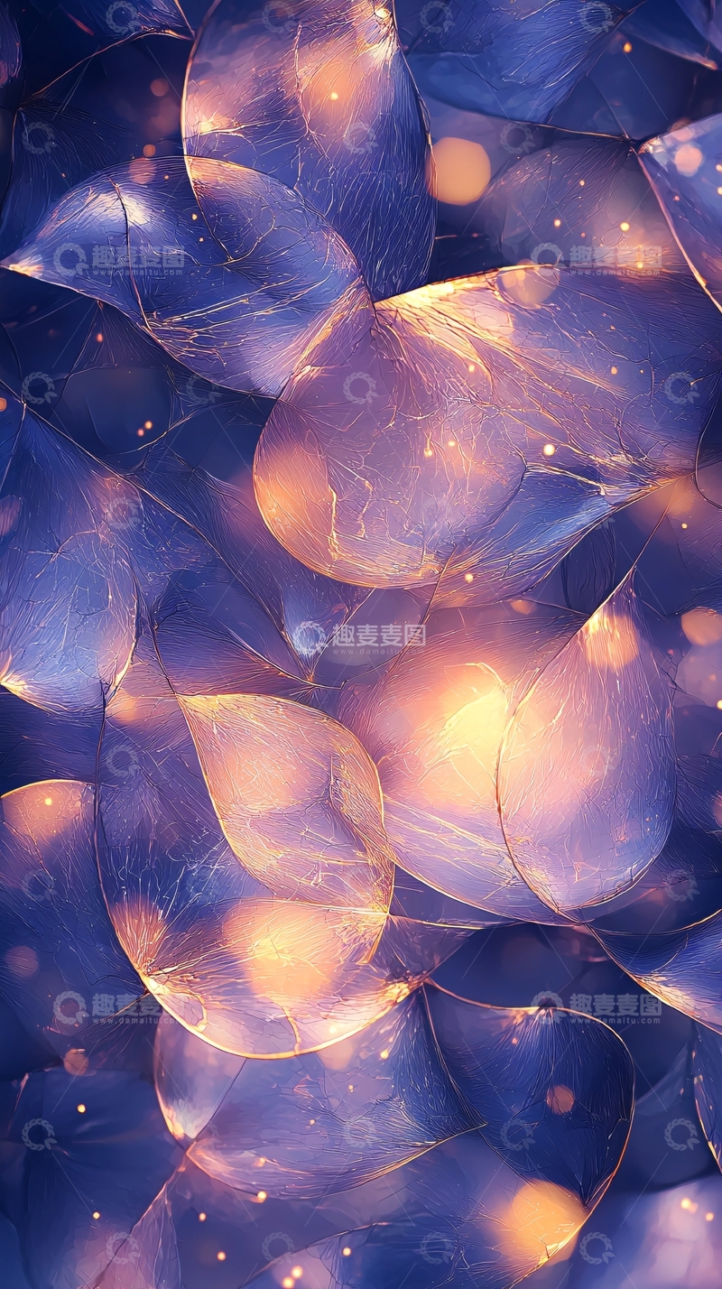 高清大图下载【趣麦麦图】梦幻光斑叶子背景图
