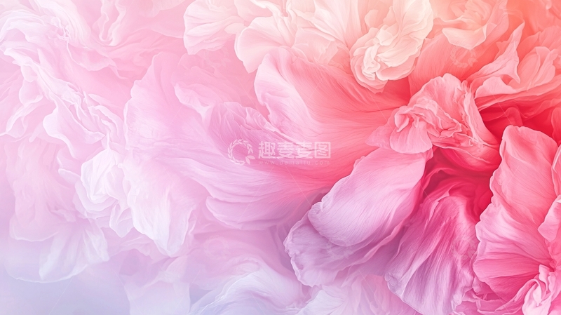 高清大图下载【趣麦麦图】粉色花朵渐变抽象背景