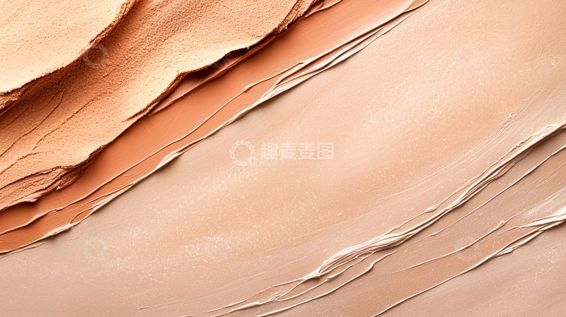 高清大图下载【趣麦麦图】粉底液涂抹效果展示