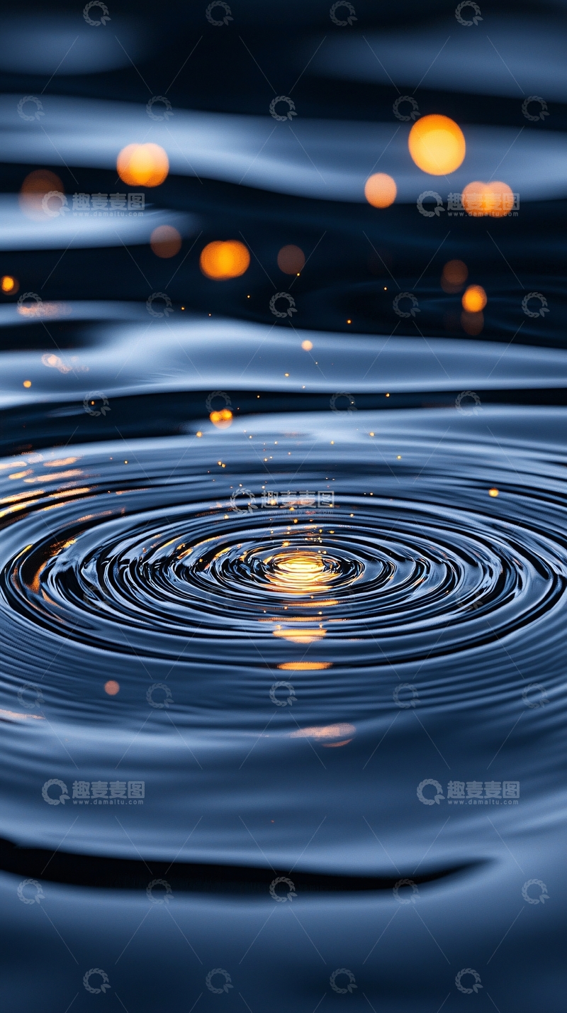 高清大图下载【趣麦麦图】水面上的光斑与涟漪