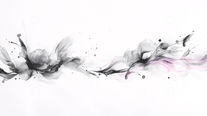 高清大图下载【趣麦麦图】抽象水墨花卉艺术背景