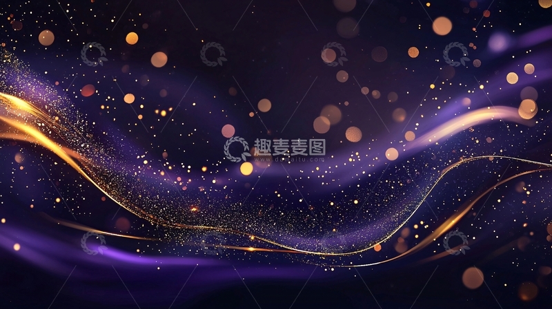 高清大图下载【趣麦麦图】梦幻星空流光背景