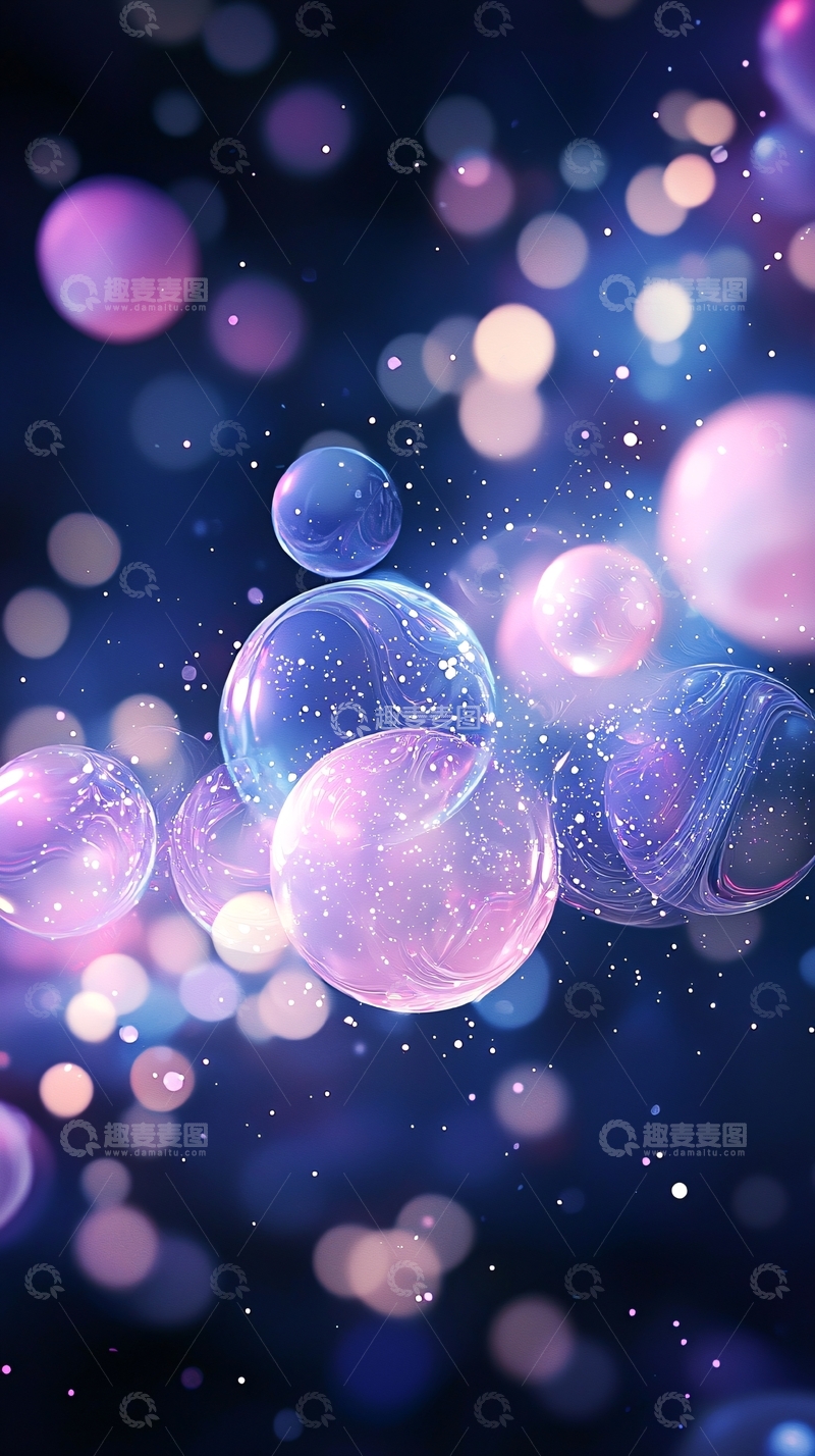 高清大图下载【趣麦麦图】梦幻泡泡背景图