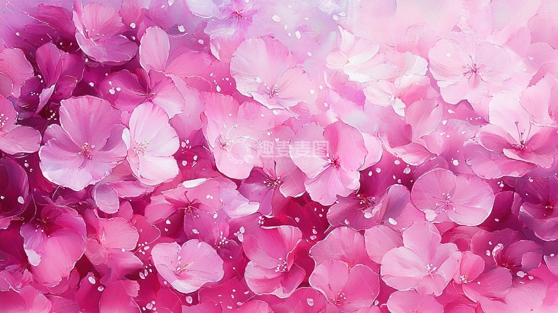 高清大图下载【趣麦麦图】粉色花卉背景素材