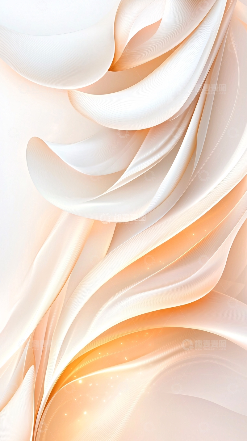 高清大图下载【趣麦麦图】柔和曲线抽象背景