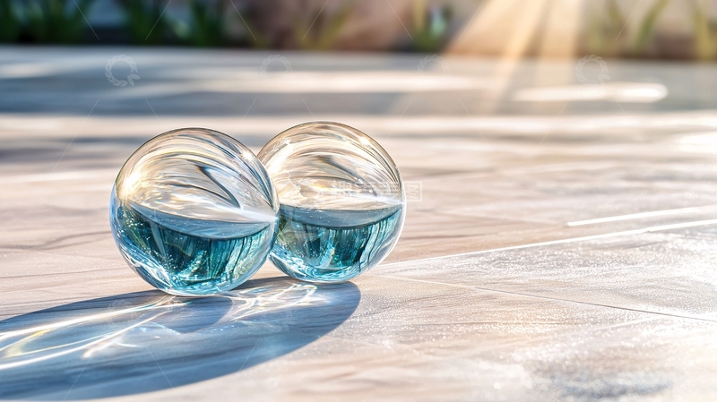 高清大图下载【趣麦麦图】阳光下的玻璃球