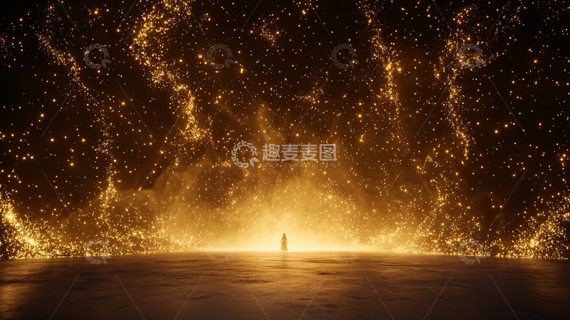 高清大图下载【趣麦麦图】星河下的孤独身影