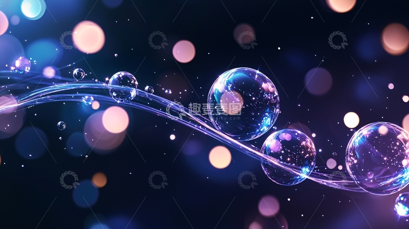 高清大图下载【趣麦麦图】梦幻泡泡背景素材