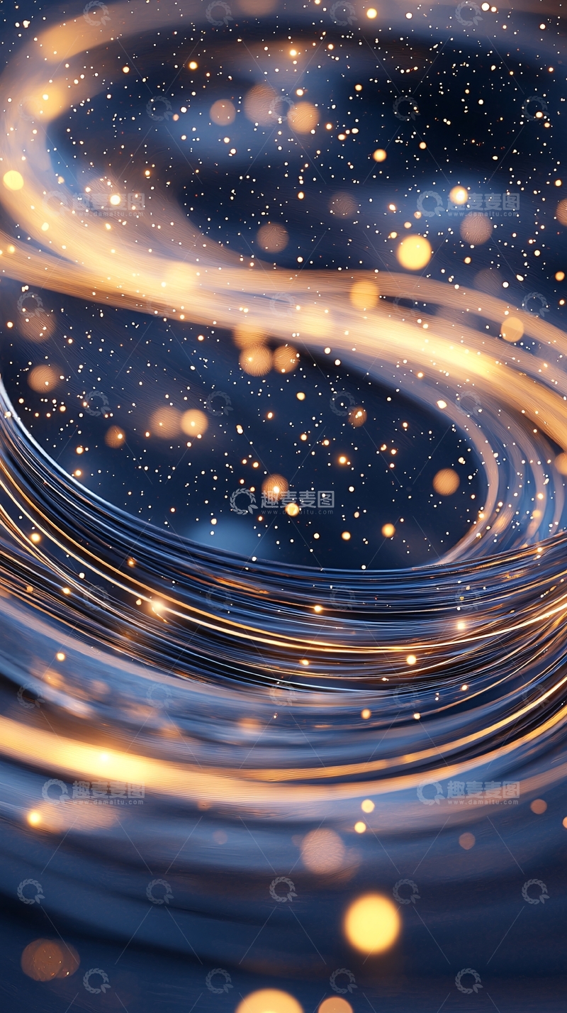 高清大图下载【趣麦麦图】光晕流动星空背景
