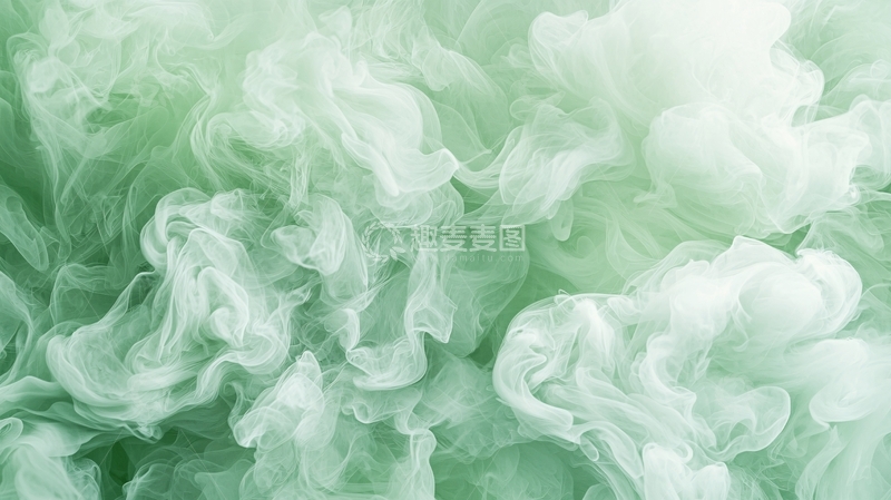 高清大图下载【趣麦麦图】绿色烟雾抽象背景