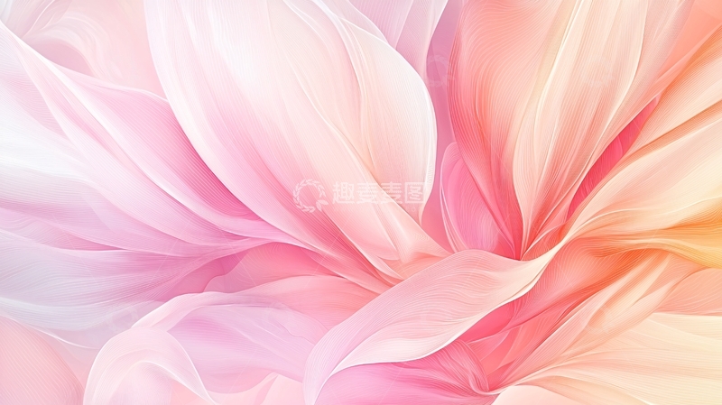 高清大图下载【趣麦麦图】粉色渐变抽象花卉背景