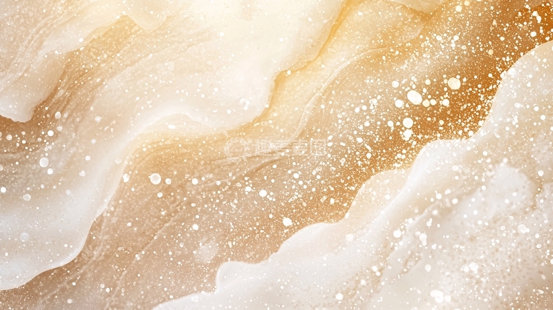 高清大图下载【趣麦麦图】金色液体流动抽象背景