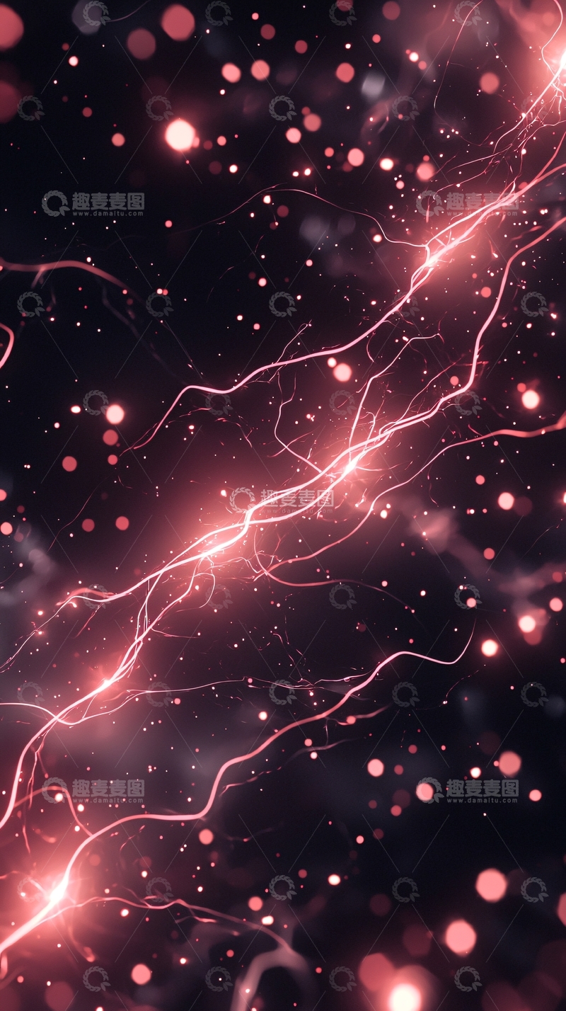 高清大图下载【趣麦麦图】粉红色光点与线条抽象艺术背景