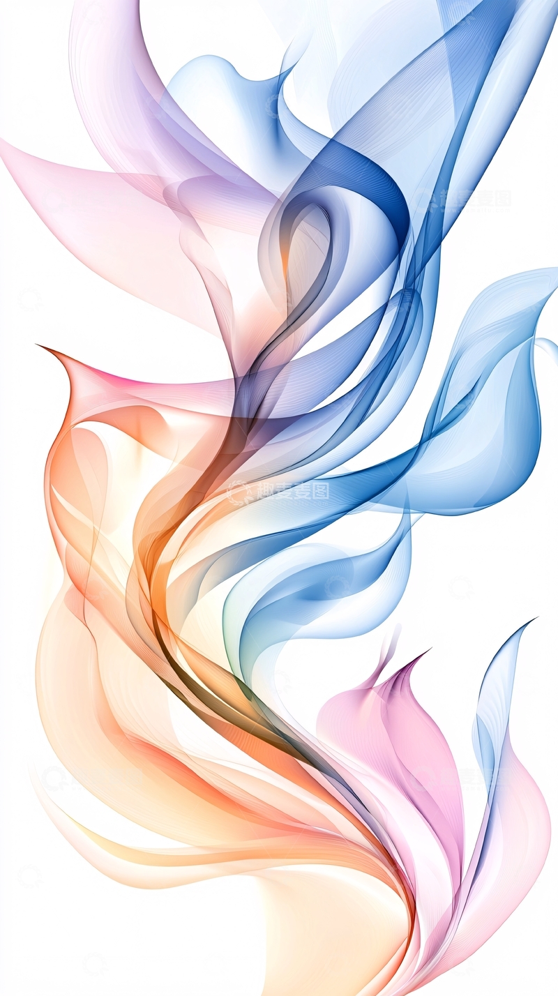 高清大图下载【趣麦麦图】抽象流动线条艺术背景