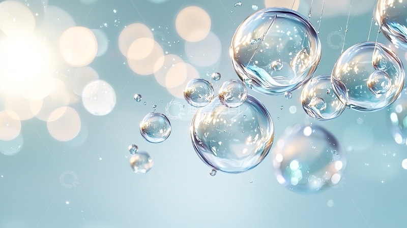 高清大图下载【趣麦麦图】水珠悬浮背景素材