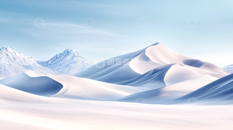 高清大图下载【趣麦麦图】雪地山峰自然风光