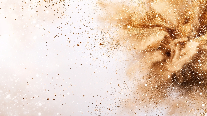 高清大图下载【趣麦麦图】金色粉末爆炸背景素材