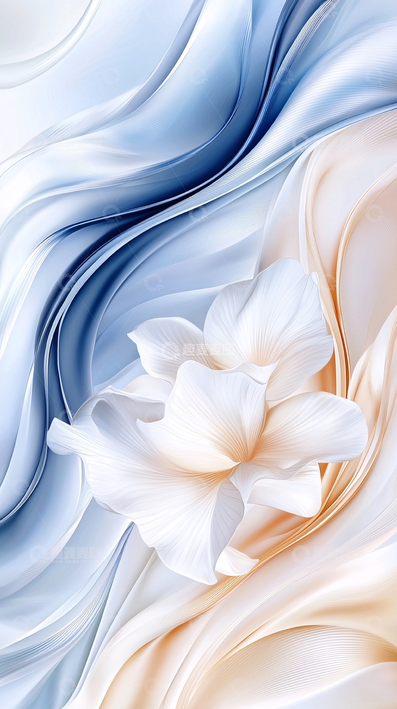 高清大图下载【趣麦麦图】抽象花卉背景图