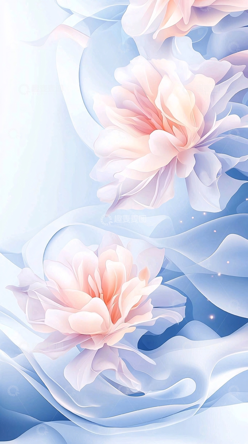 高清大图下载【趣麦麦图】梦幻花朵背景图