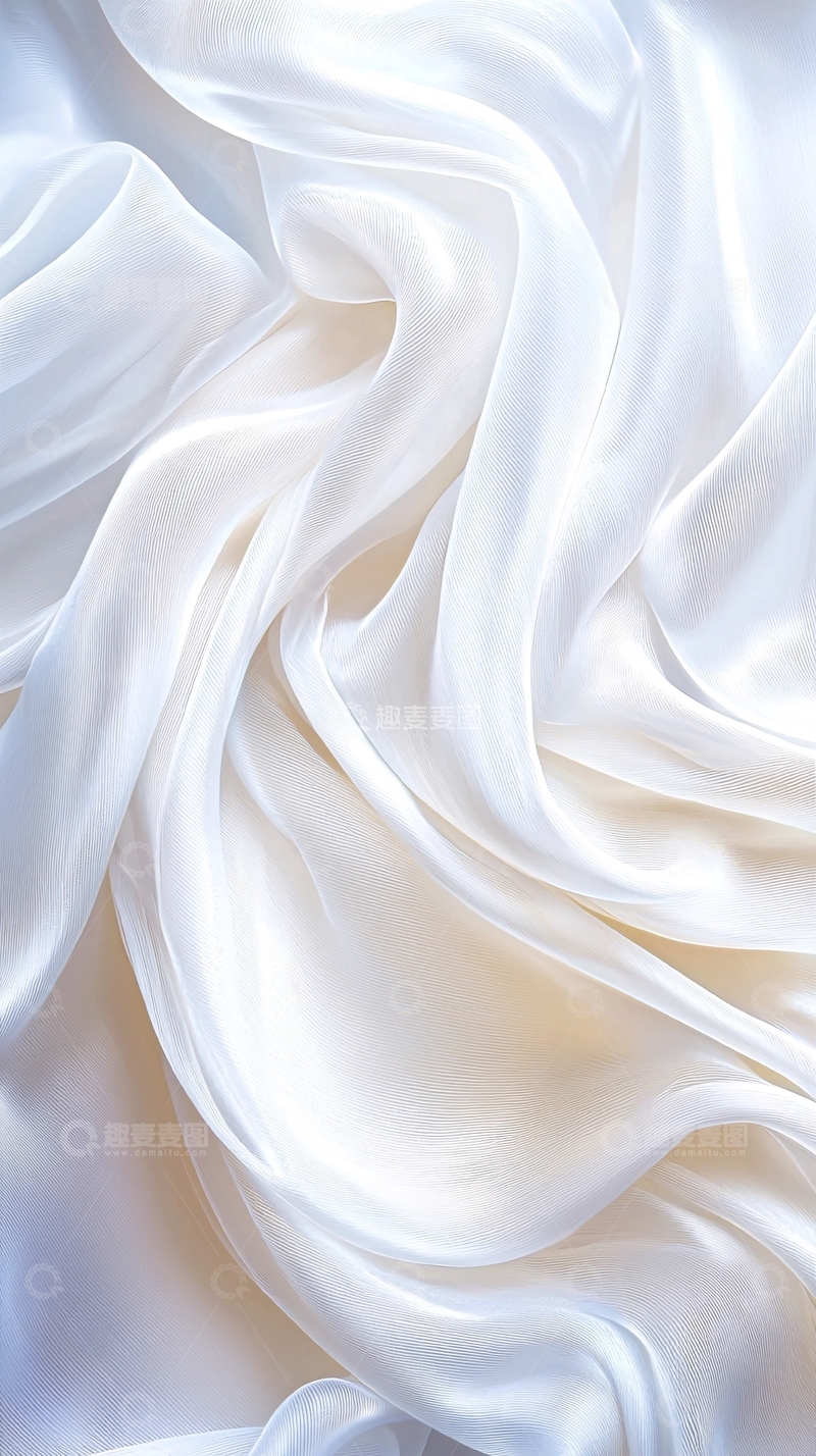 高清大图下载【趣麦麦图】白色丝绸质感背景图