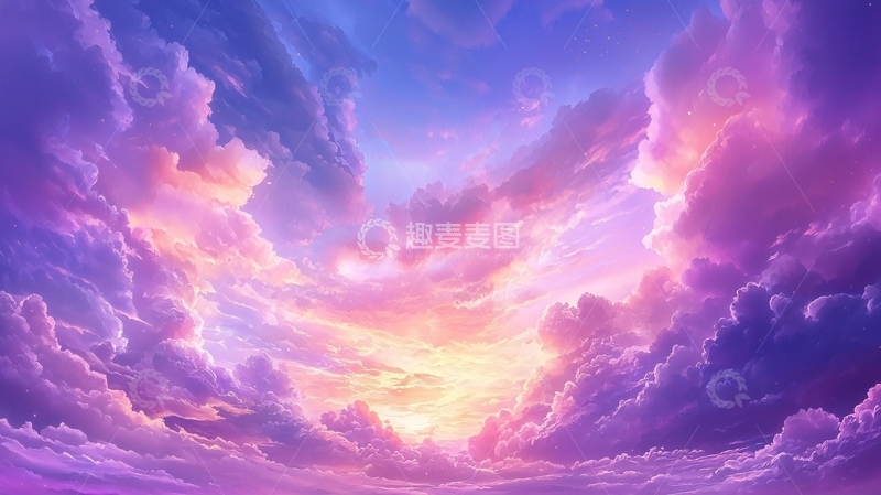 高清大图下载【趣麦麦图】梦幻天空云彩背景