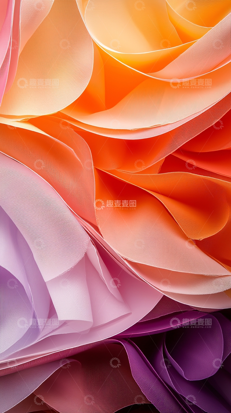 高清大图下载【趣麦麦图】色彩渐变褶皱抽象背景