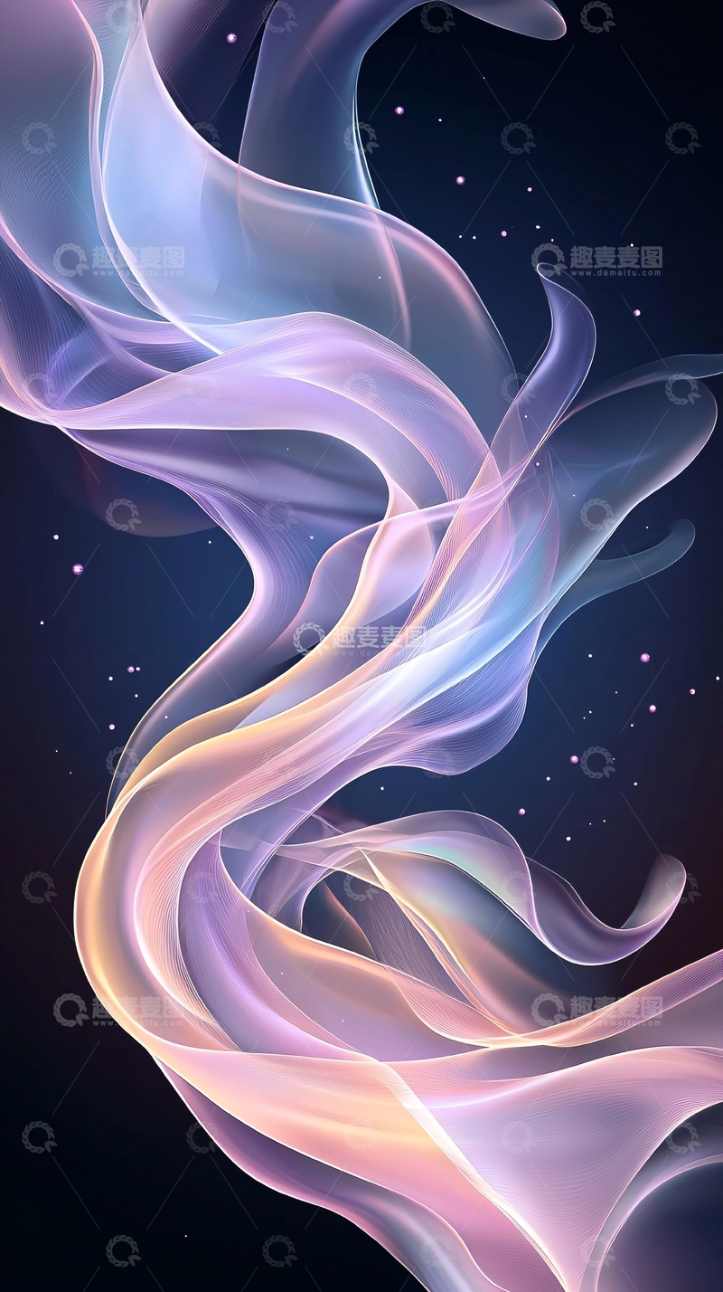 高清大图下载【趣麦麦图】梦幻流光抽象艺术背景