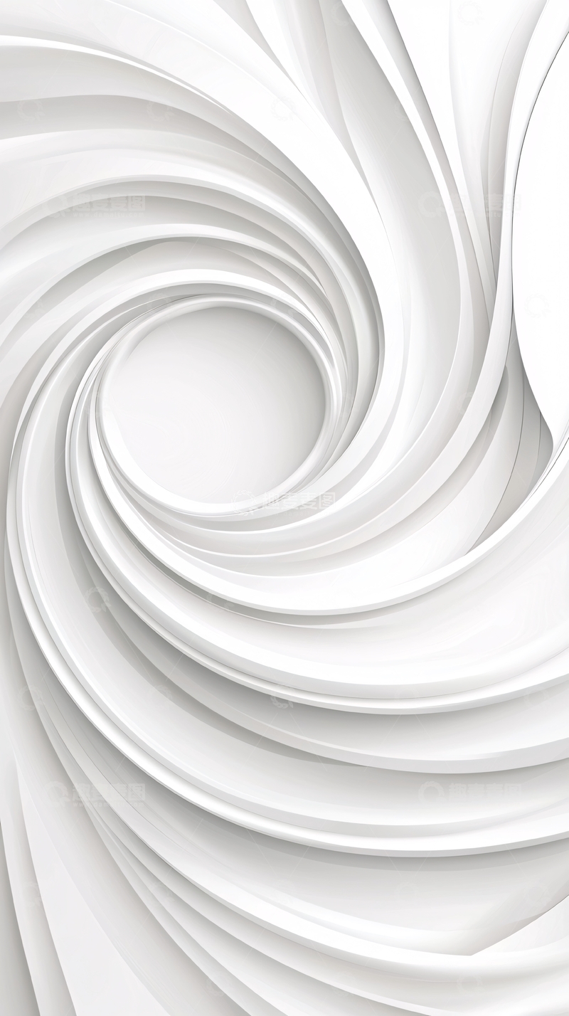 高清大图下载【趣麦麦图】白色螺旋抽象背景