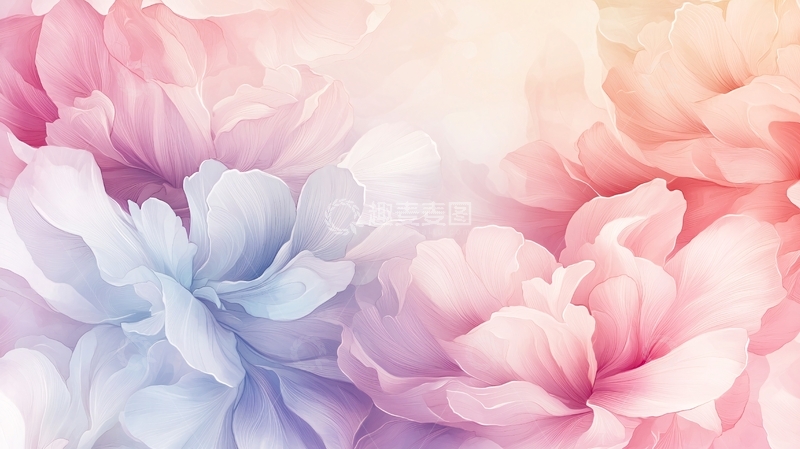 高清大图下载【趣麦麦图】梦幻花卉背景素材