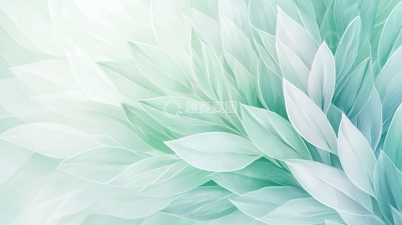 高清大图下载【趣麦麦图】清新淡雅叶子背景素材