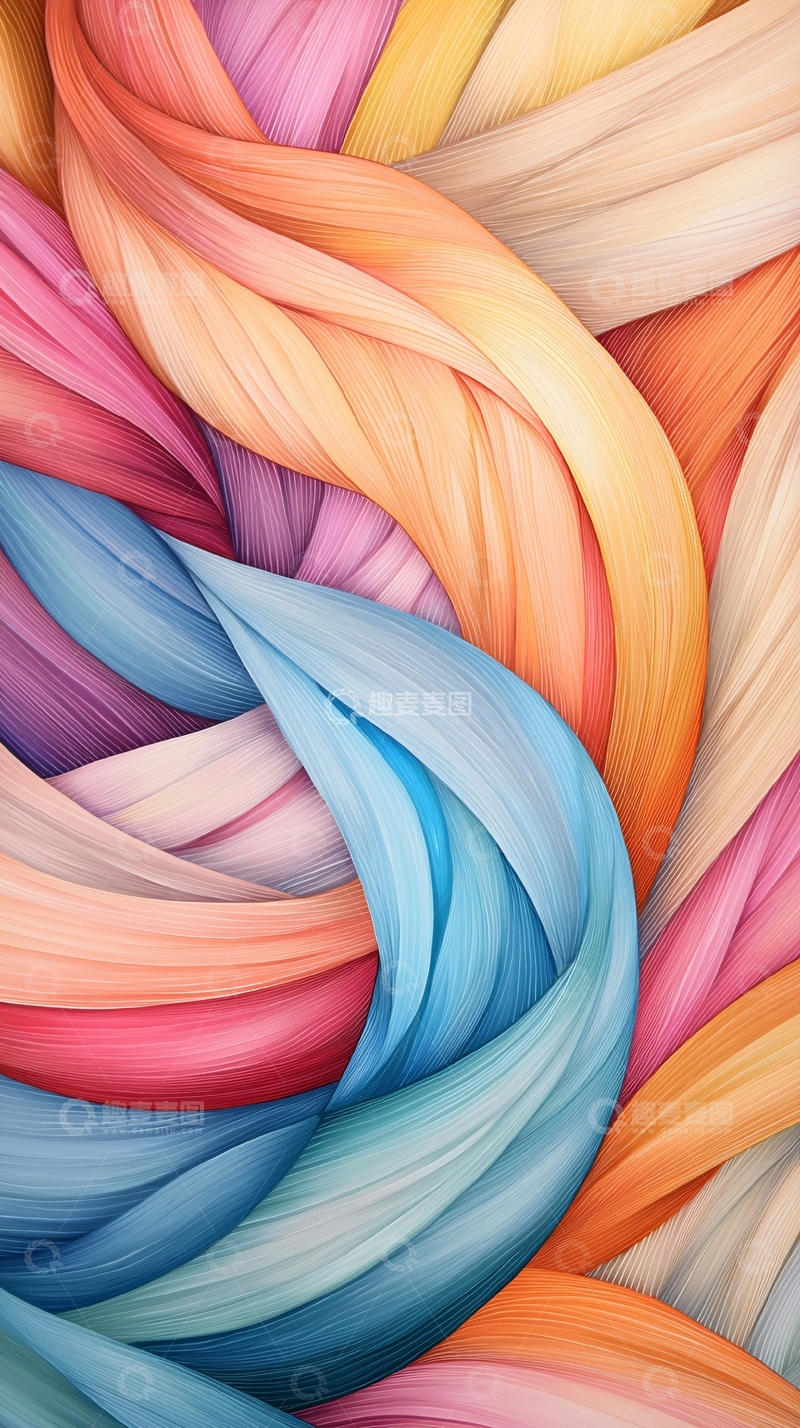 高清大图下载【趣麦麦图】色彩斑斓的螺旋纹理背景