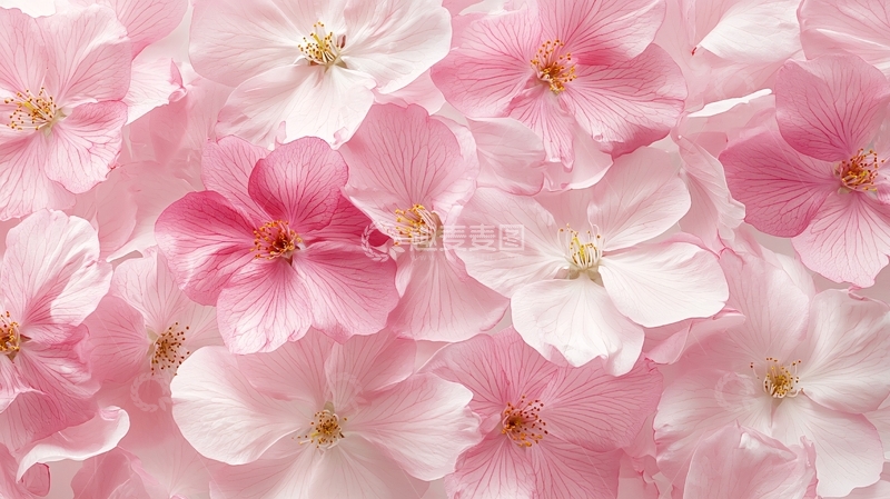 高清大图下载【趣麦麦图】粉色花朵背景素材