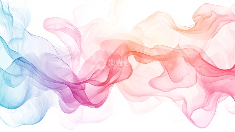 高清大图下载【趣麦麦图】抽象色彩流动线条背景图