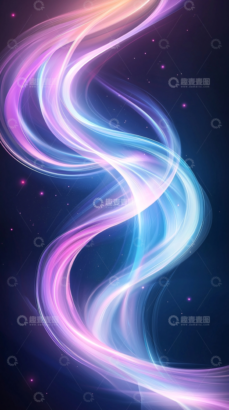 高清大图下载【趣麦麦图】梦幻星空流光动态壁纸