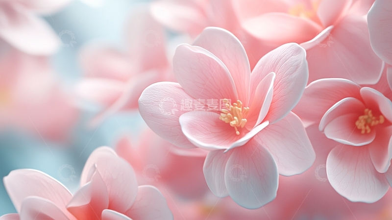 高清大图下载【趣麦麦图】粉色花朵背景素材