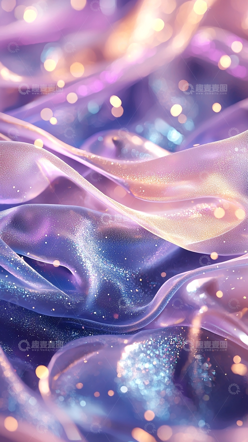 高清大图下载【趣麦麦图】梦幻紫色流光背景