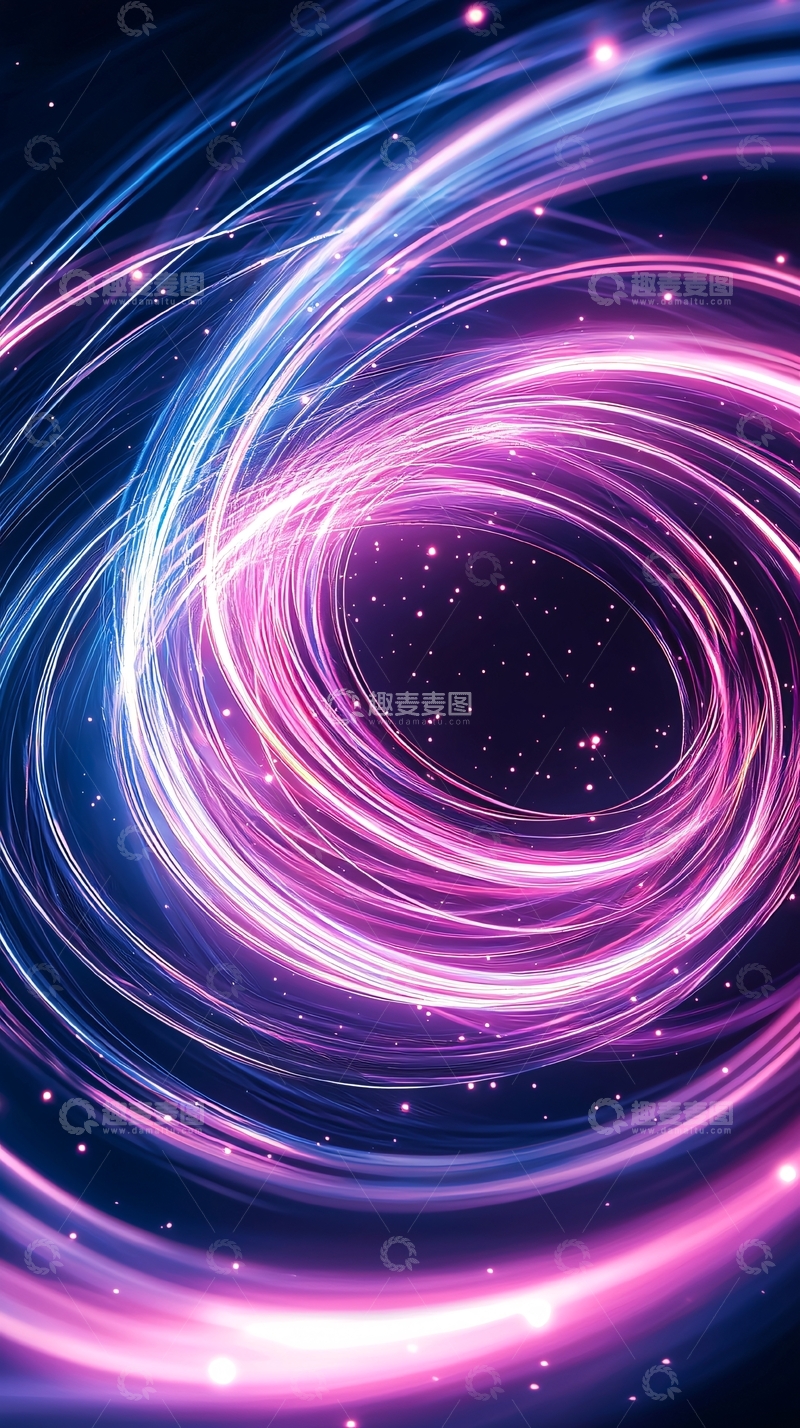 高清大图下载【趣麦麦图】梦幻星空光轨背景图