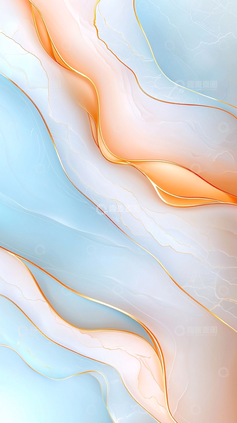 高清大图下载【趣麦麦图】抽象线条流动背景图