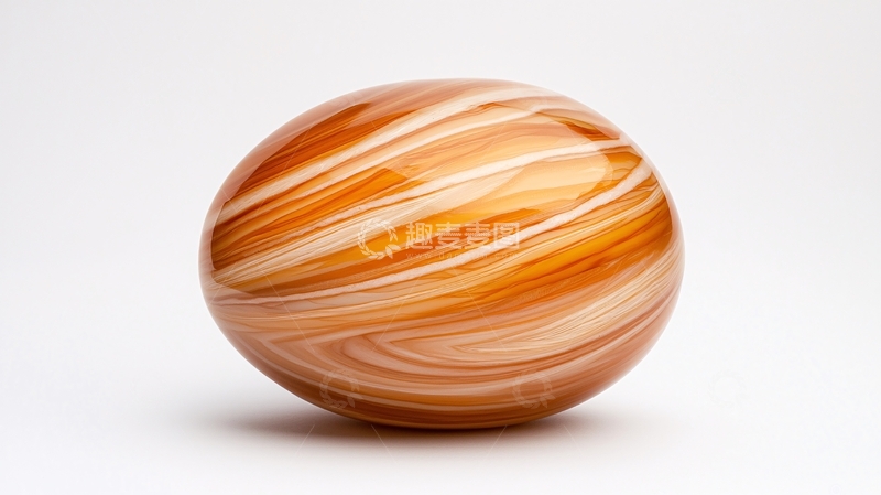 高清大图下载【趣麦麦图】橙色条纹艺术蛋形物体