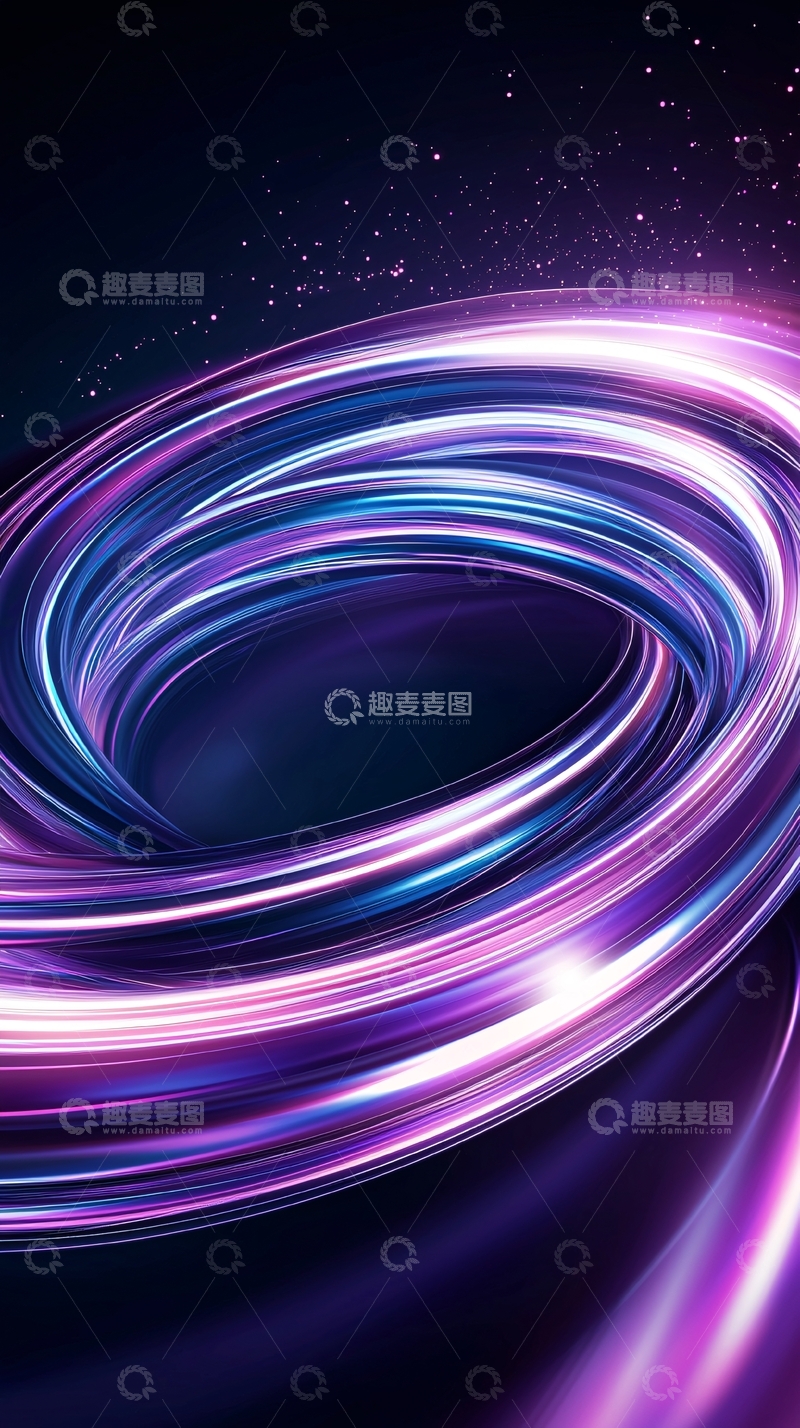 高清大图下载【趣麦麦图】紫色光晕旋转抽象背景