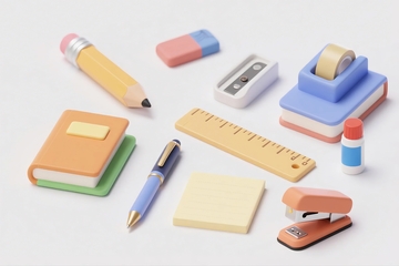 学生用品3d卡通学习文具