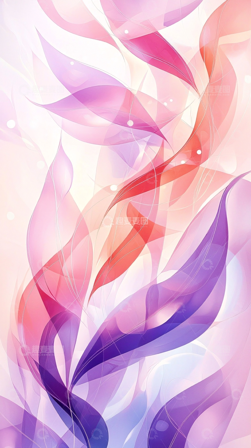 高清大图下载【趣麦麦图】抽象花卉艺术背景图