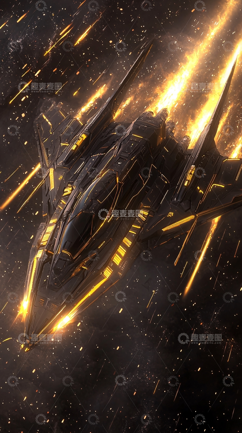 高清大图下载【趣麦麦图】星际飞船爆炸场景