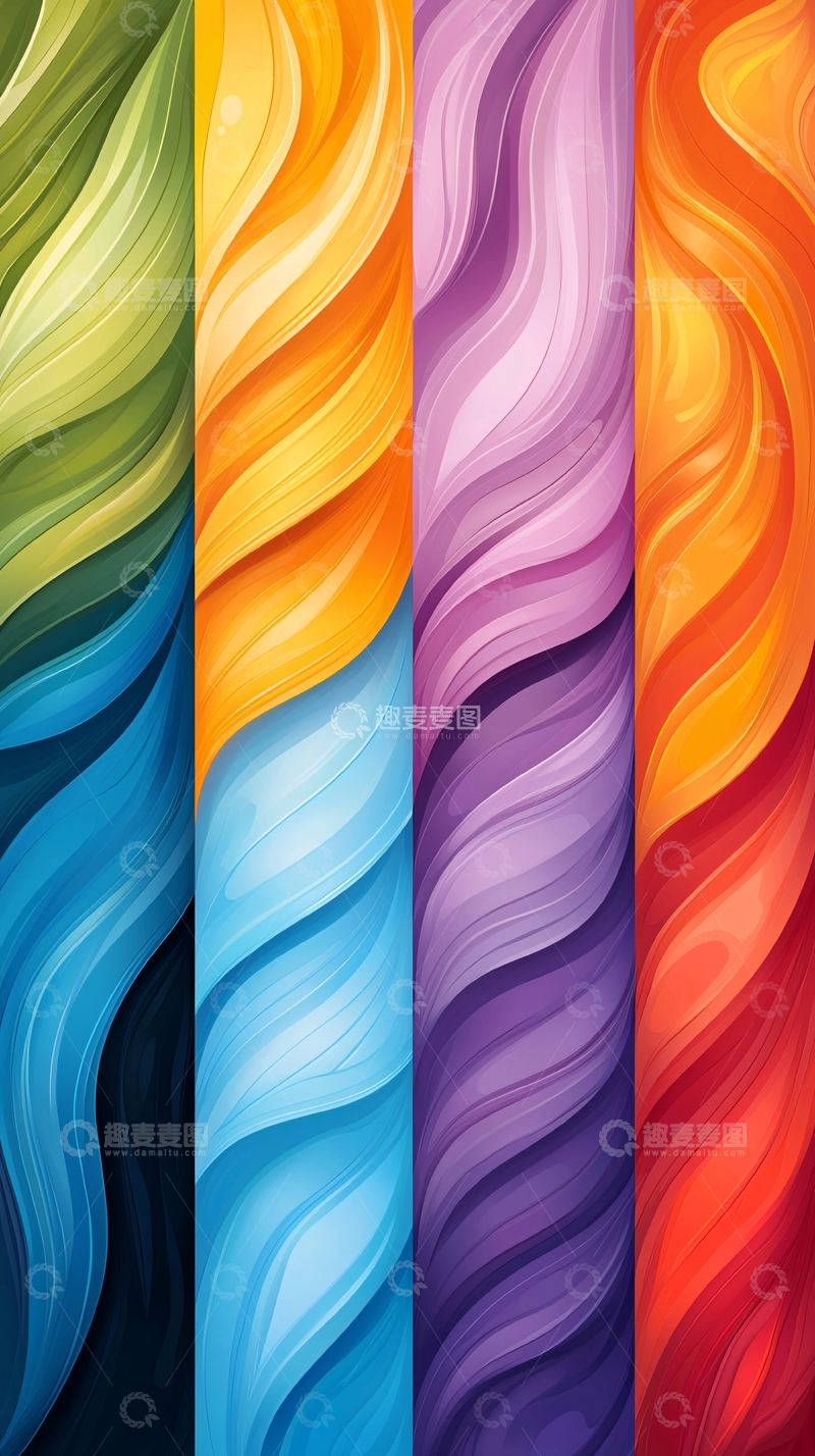 高清大图下载【趣麦麦图】色彩渐变流动抽象背景