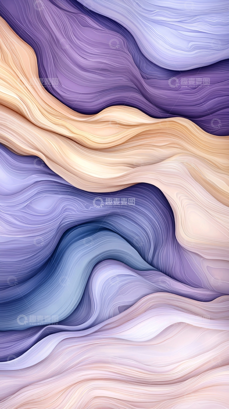 高清大图下载【趣麦麦图】抽象流动线条艺术背景