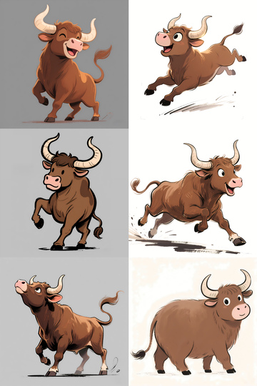 牛卡通可爱的牛