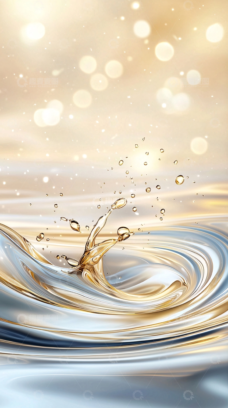 高清大图下载【趣麦麦图】水滴飞溅动态效果背景图